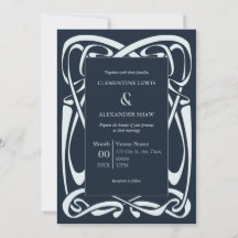 Élégant bleu argenté sur ruban vintage bleu-noir
