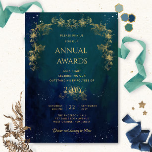 Invitation Elégant Blue Starry Night Awards / Gala Night