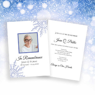 Invitation Élégant Blue Winter Snowflakes Anniversaire de la