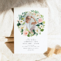 Élégant Blush Floral Celebration of Life Funeral