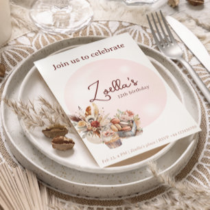 Invitation Elégant Bohème Printemps Anniversaire Par Thé