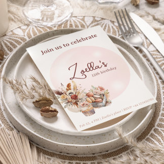 Invitation Elégant Bohème Printemps Anniversaire Par Thé