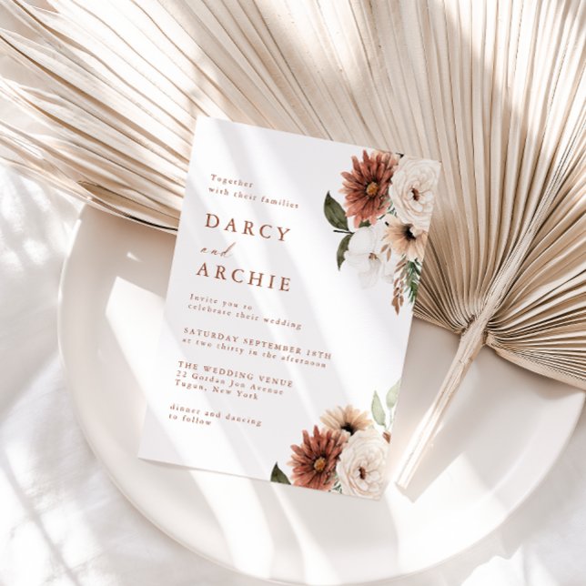 Invitation Elegant Bohemian Floral All Seasons Wedding (Créateur téléchargé)