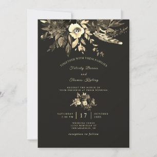 Invitation Elégant Boho Chic Autumn Browns Mariage de automne