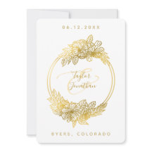 Elégant Boho Chic White Gold Flowers Chic Mariage