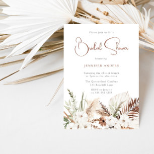 Invitation Élégant Boho Fête des mariées Floral