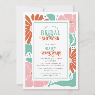 Invitation Elegant Boho Fleur sauvage Fête des mariées floral