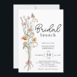Invitation Elégant Boho Floral Fleur sauvage Brunch nuptial<br><div class="desc">Vous cherchez un beau thème de douche nuptiale pour une future mariée? Découvrez cette Elégante Invitation de Brunch Fleur sauvage Floral Boho. Il dispose d'un beau bouquet de fleurs sauvages aquarelles sur un arrière - plan blanc. Sur le dos, on découvre un joli motif floral avec un arrière - plan...</div>