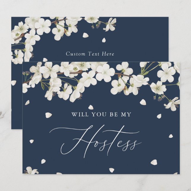 Invitation Elégant Boho Floral, Serez-vous mon Auberge ? (Devant / Derrière)