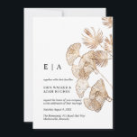 Invitation Elégant Boho Gold Ginko & Palm Minimaliste Mariage<br><div class="desc">Peut être customisé pour répondre à vos besoins. © Gorjo Designs via Zazzle. // Besoin d'aide pour customiser votre design ? Vous avez d'autres idées ? N'hésitez pas à me contacter.</div>