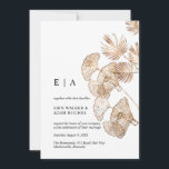 Invitation Elégant Boho Gold Ginko & Palm Minimaliste Mariage<br><div class="desc">Peut être customisé pour répondre à vos besoins. © Gorjo Designs via Zazzle. // Besoin d'aide pour customiser votre design ? Vous avez d'autres idées ? N'hésitez pas à me contacter.</div>