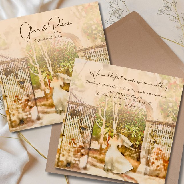 Invitation Elegant Boho Hacienda Garden Mariage mexicain (Créateur téléchargé)