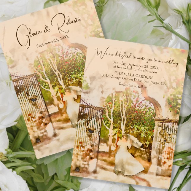 Invitation Elegant Boho Hacienda Garden Mariage mexicain (Créateur téléchargé)