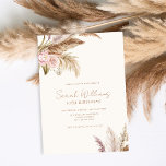 Invitation Elégant Boho Pampas Floral 30e anniversaire<br><div class="desc">Boho style chic 30e anniversaire invitation avec typographie minimaliste et élégants accents floraux</div>