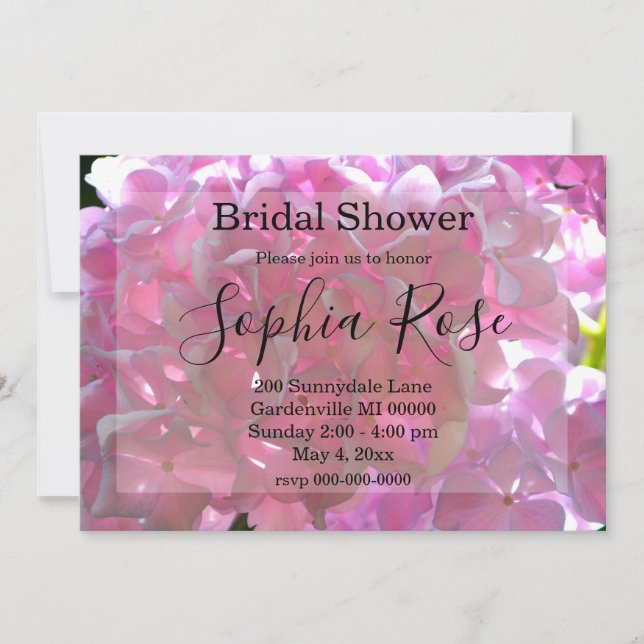 Invitation Élégant boho rose fleurs fleurs douche nuptiale (Devant)