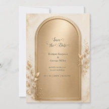 Elegant Botanical Gold metallic Wedding Arch