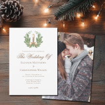 Élégant Bougie de Noël Mariage Minimaliste