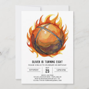 Invitation Elegant Boy Sport Basketball Anniversaire