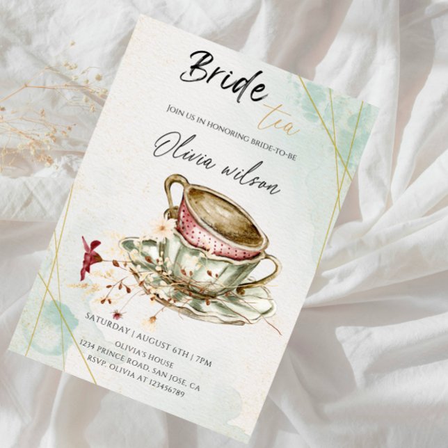 Invitation Elegant Bridal Tea Party Bridal Shower Party (Créateur téléchargé)