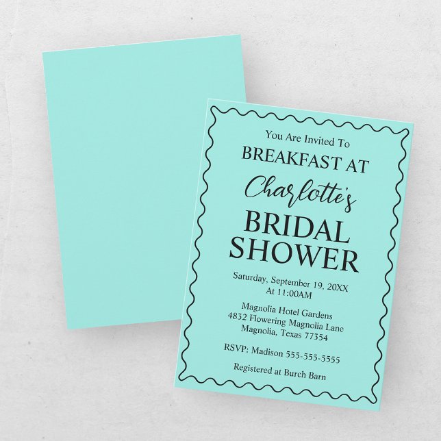 Invitation Elegant Bride & Co. Réception de mariage sarcelle (Créateur téléchargé)