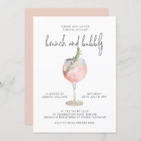 Élégant Brunch rose et Fête des mariées mousseuse