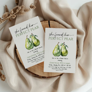 Invitation Élégant Brunch Verdure Parfait Mariage Thème Poire