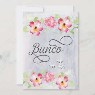 Invitation Élégant Bunco Floral Girls Night Out Party