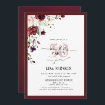 Invitation Elégant Burgundy Blush Floral 50e Anniversaire<br><div class="desc">Dites bonjour à votre 50ème en style avec cette Elégante Burgundy Blush Floral Script 50ème Anniversaire Invitation! Doté d'un bouquet exquis de fleurs roses et bordeaux et d'une végétation botanique, cette carte luxuriante donne le ton parfait pour votre fête spéciale. L'élégante calligraphie à lettres à la main offre sophistication et...</div>
