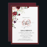 Invitation Elégant Burgundy Blush Floral 60e anniversaire<br><div class="desc">Dites bonjour à votre 60ème en style avec cette Elégante Burgundy Blush Floral Script 60ème Anniversaire Invitation! Doté d'un bouquet exquis de fleurs roses et bordeaux et d'une végétation botanique, cette carte luxuriante donne le ton parfait pour votre fête spéciale. L'élégante calligraphie à lettres à la main offre sophistication et...</div>