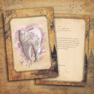 Invitation Élégant cadeau dentaire Vintage à l'ancienne