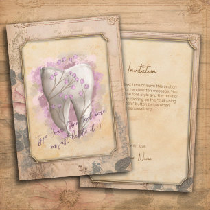 Invitation Élégant cadeau dentaire Vintage à l'ancienne