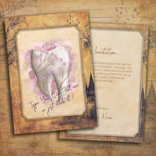 Invitation Élégant cadeau dentaire Vintage à l'ancienne
