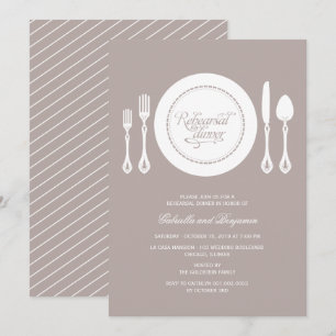 Invitation Elégant Cadre Cadre Mariage Répétition Dîner