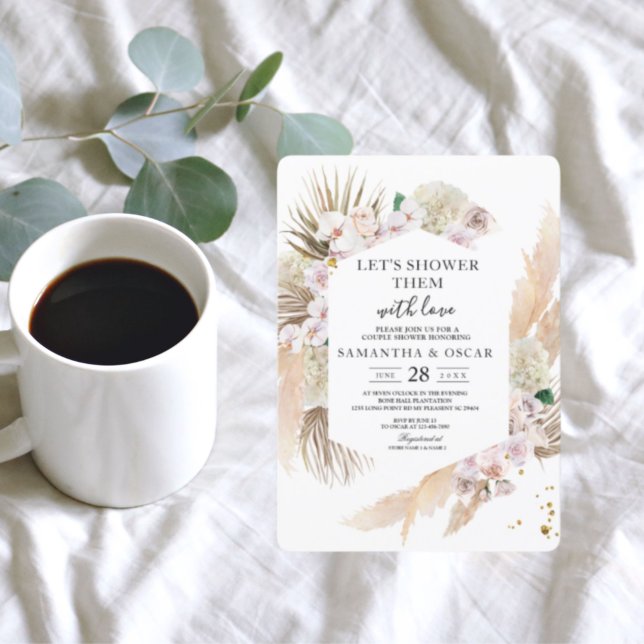 Invitation Elégant cadre de beauté pour orchidées florales et (Créateur téléchargé)