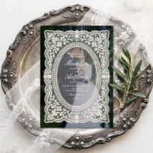 Élégant cadre de dentelle florale vintage pour pho