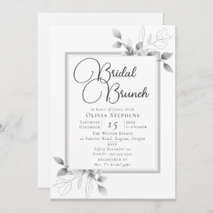 Invitation Elégant cadre Eucalyptus Bridal Brunch Douche