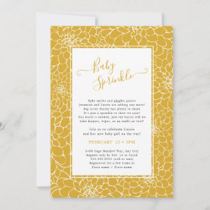 Invitation Élégant cadre floral CHANGE DE COULEUR Baby Sprink