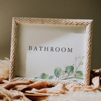 Élégant cadre verdoyant Mariage Salle de bain Sign