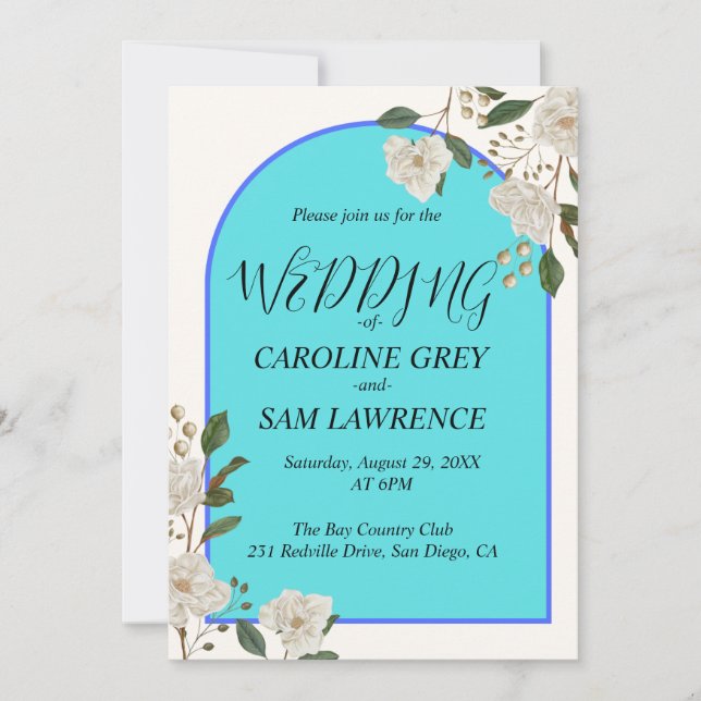 Invitation Elegant Calligraphy Monogram Wedding (Devant)