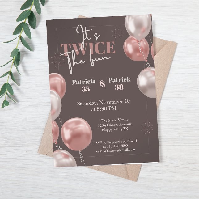 Invitation Elégant C'est un Jumeau Jumeau Jumeux (Créateur téléchargé)