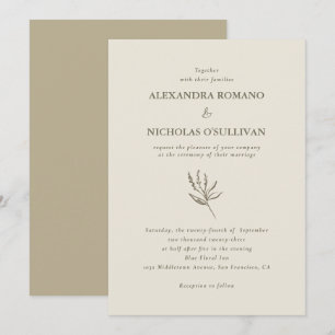 Invitation Élégant Champagne Mariage romantique