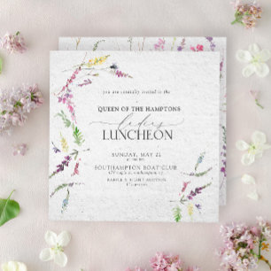 Invitation Élégant Charity Lunch Aquarelle Floral