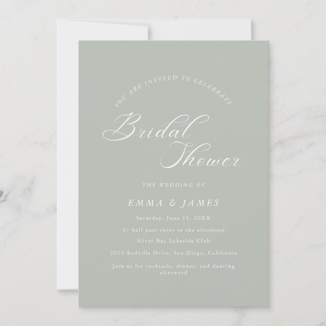 Invitation Élégant Charme Ivory & Or Fête de Mariage  (Devant)