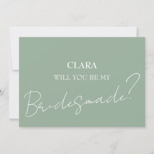 Invitation Élégant Charme Vert Fleur sauvage Mariage Bridesma