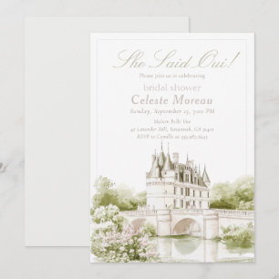 Invitation Elégant Château Romance Française Enterrement de V