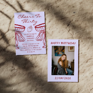 Invitation Elegant Cheers to Thirty Cocktail 30th Birthday