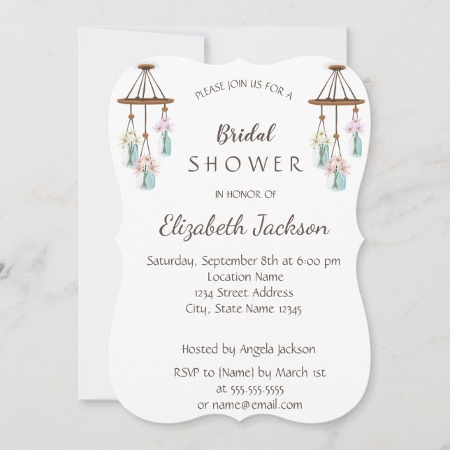 Invitation Élégant Chic, Carillon de mariage (Devant)