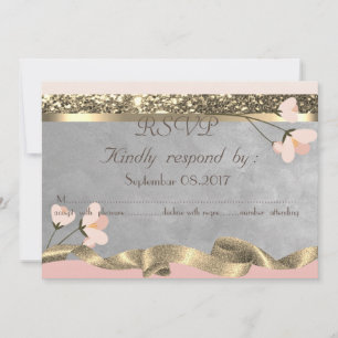 Invitation Elégant Chic Floral RSVP