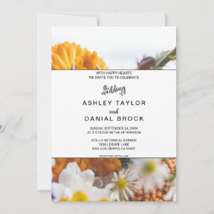 Invitation Elégant chic Mariage floral de tournesol botanique