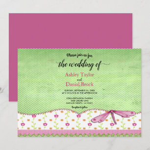 Invitation Elégant Chic Whimsical Country Boho Floral Mariage